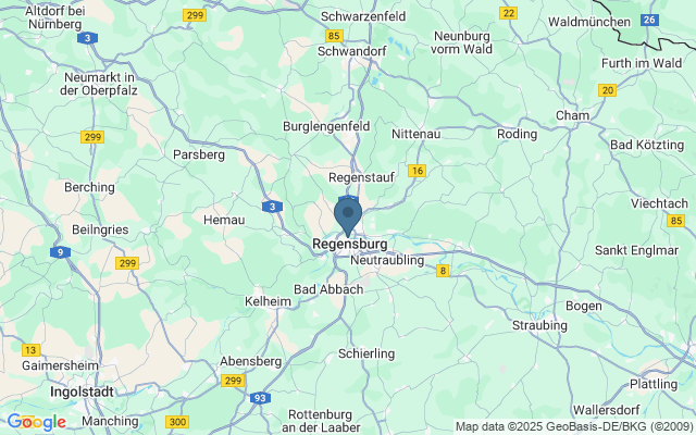 Kaart met locatie Steinerne Brücke